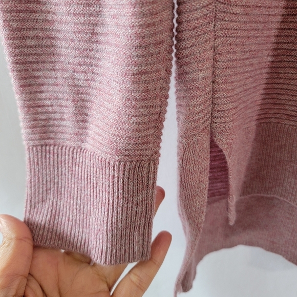 ELLE Womens Pink Blush Sweater Dress Sz L High-Low Crewneck Soft Cozy Minimalist - Picture 6 of 12